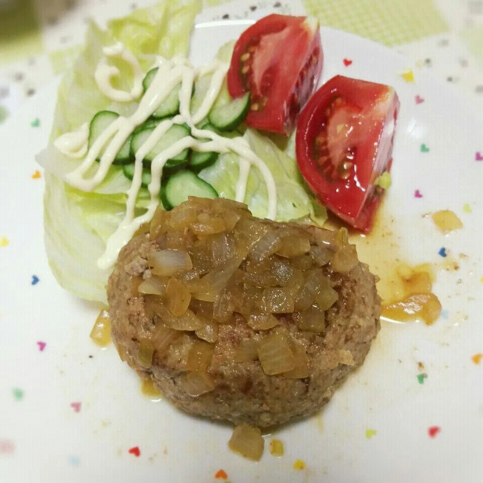 びっくりドンキー風ハンバーグ✨6/25晩ご飯🍴|じゅんさん