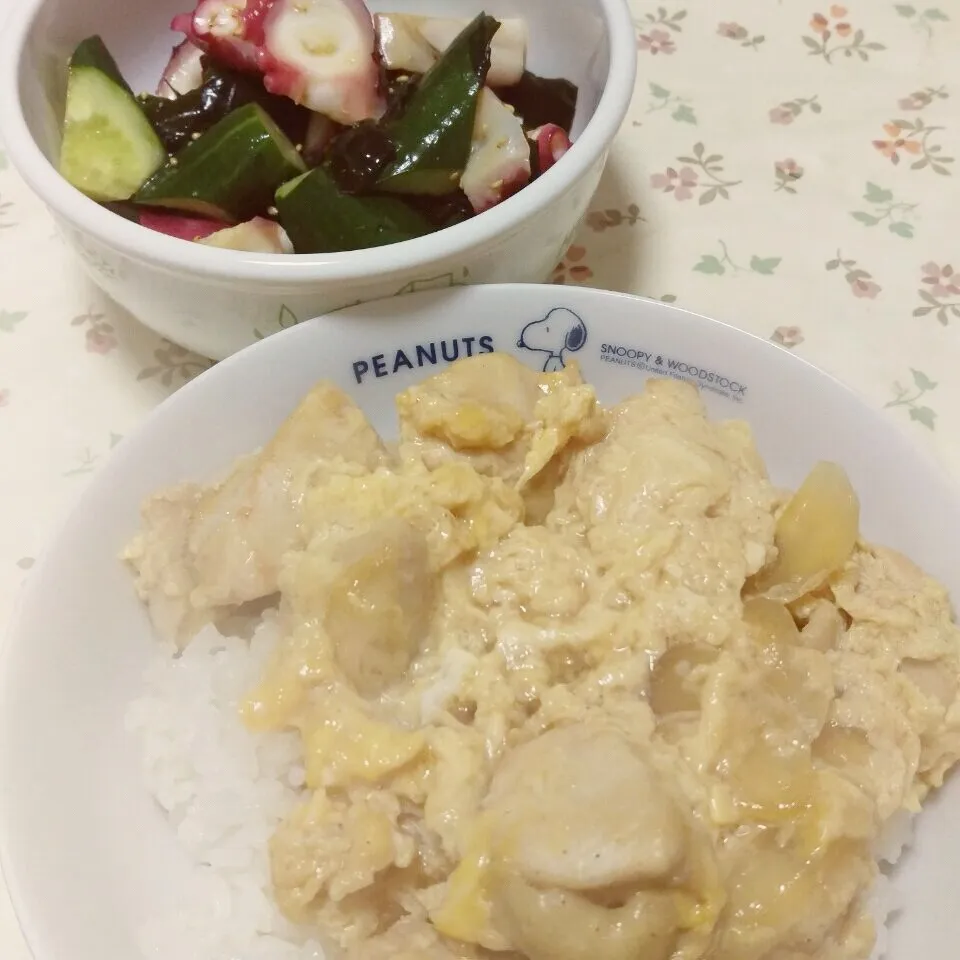 親子丼&たこキュウポン😋|じゅんさん