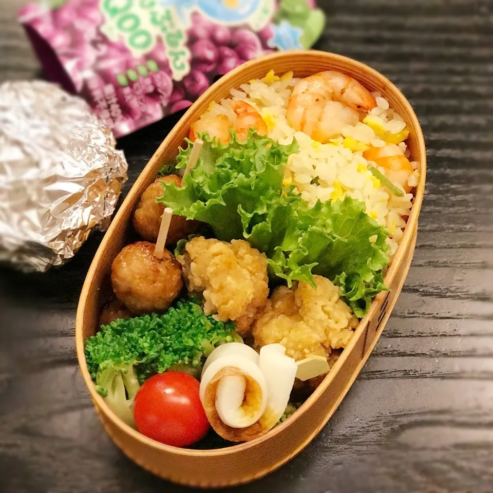 息子くん部活弁当♡えびチャーハン弁当♡|yu-chanさん