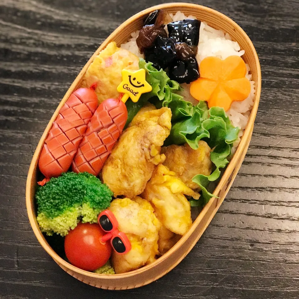 Snapdishの料理写真:今日の息子くん弁当♡鳥のささみのジョン弁当♡|yu-chanさん