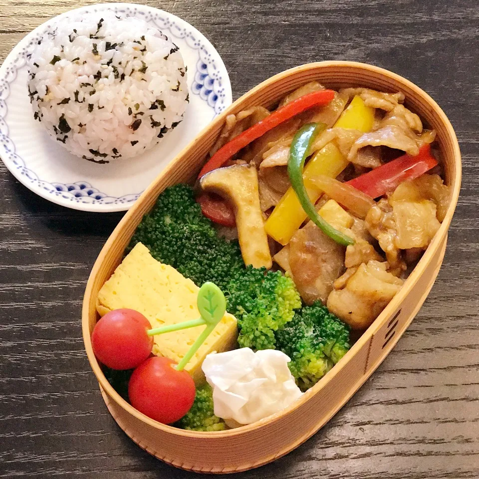 今日の息子くん弁当♡相葉ちゃんレシピ・豚肉のカレー炒め弁当♡|yu-chanさん