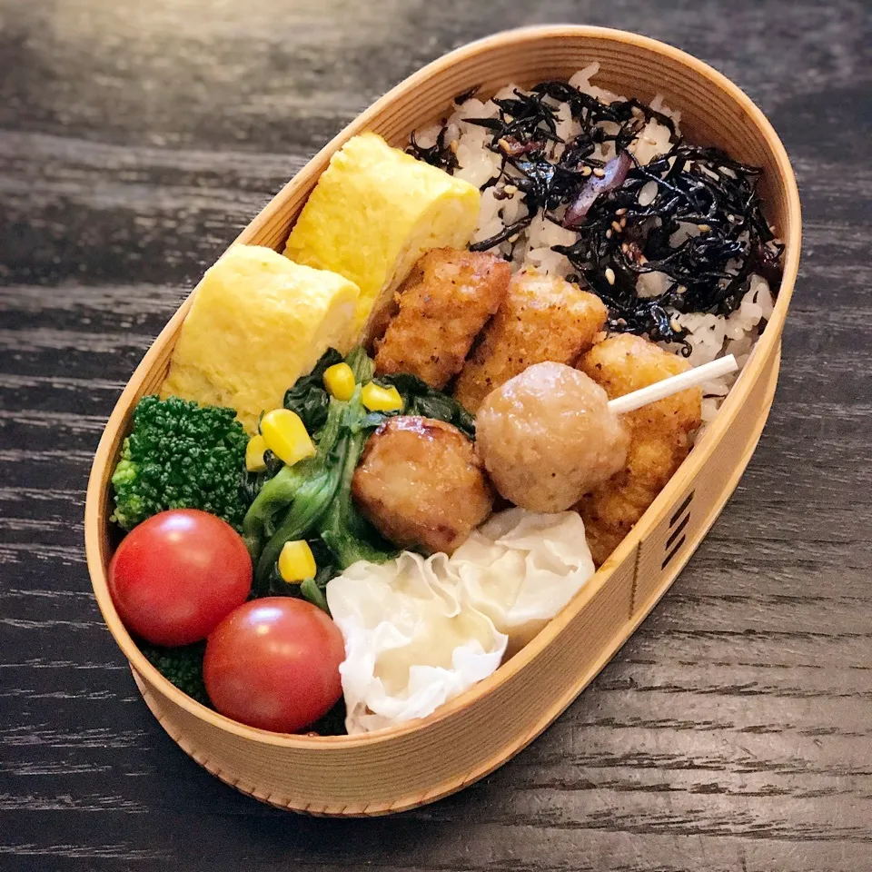 今日の息子くん弁当♡しそひじきごはん弁当♡|yu-chanさん