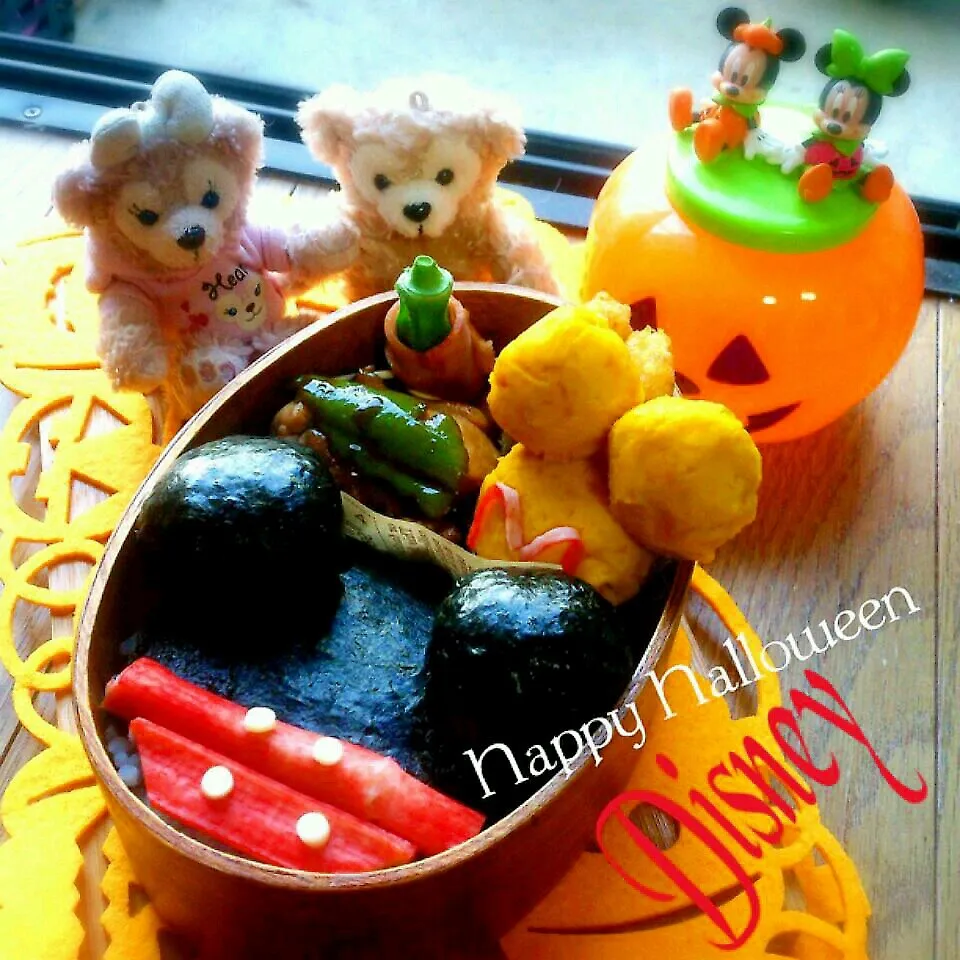 ♡ハロウィン祭♡今日のお弁当♡ミッキーわっぱっぱ連合（笑）♡|美桜さん