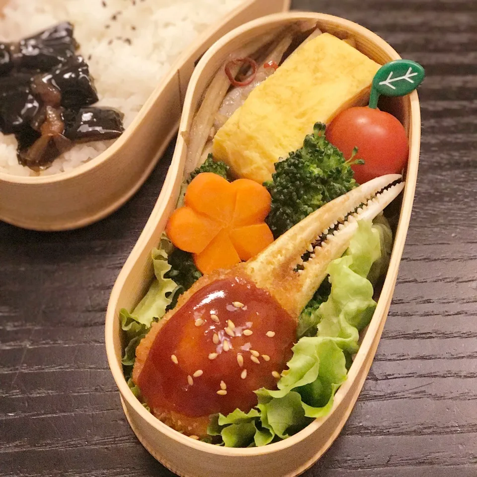 今日の息子くん弁当♡ジャンボ蟹の爪弁当♡|yu-chanさん