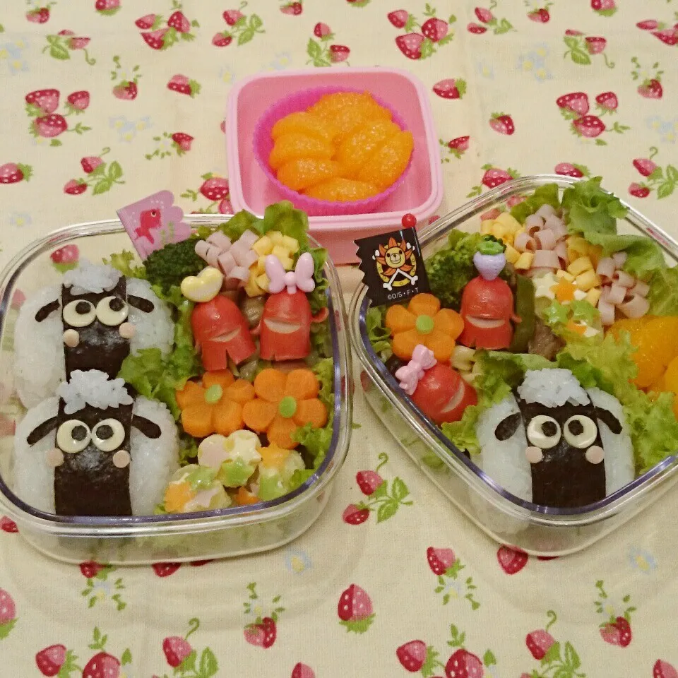 俵おにぎりで ひつじのショーン弁当🎵|みちゅあしさん