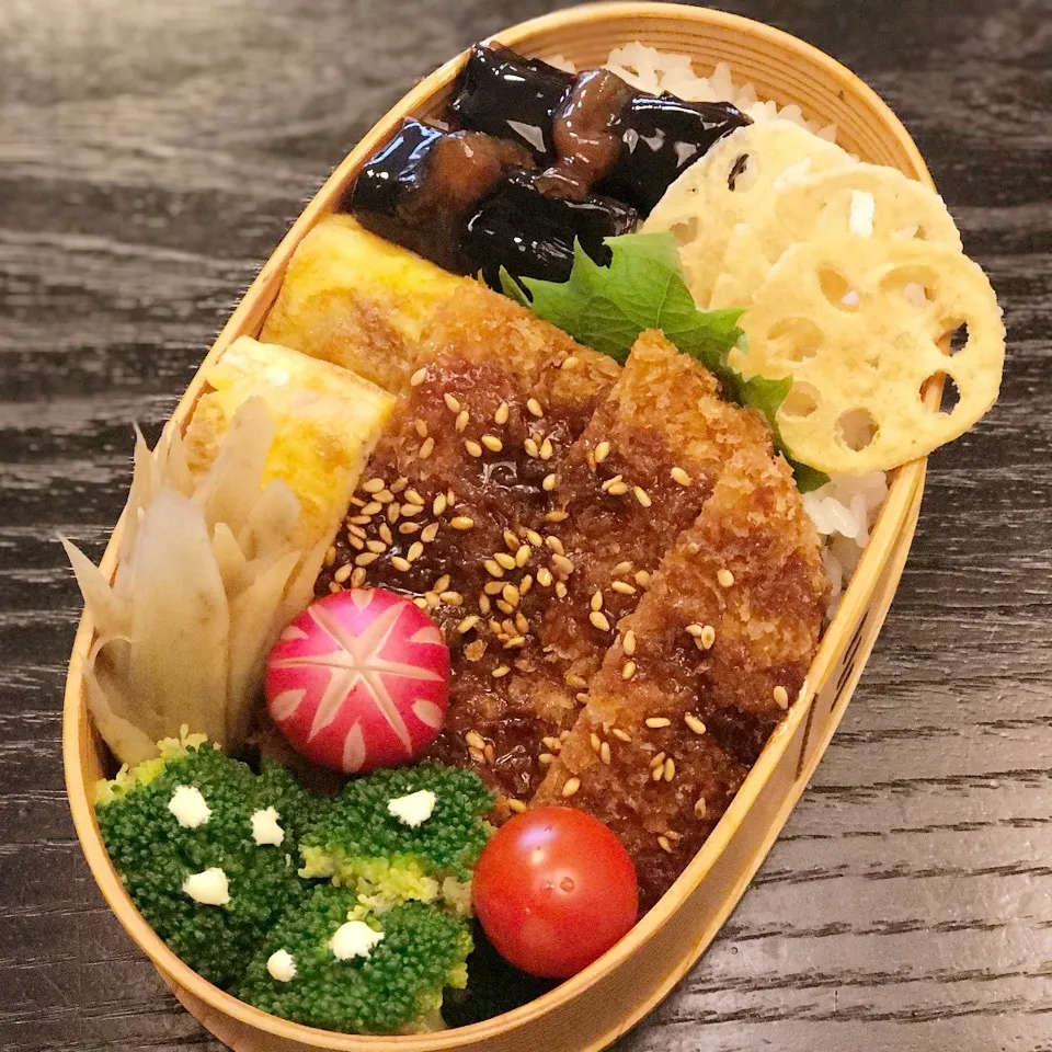 今日の息子くん弁当♡トンカツ弁当♡|yu-chanさん