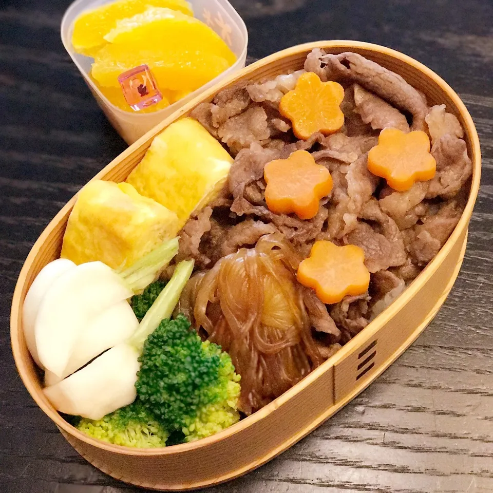 今日の息子くん弁当♡すき焼き弁当♡|yu-chanさん