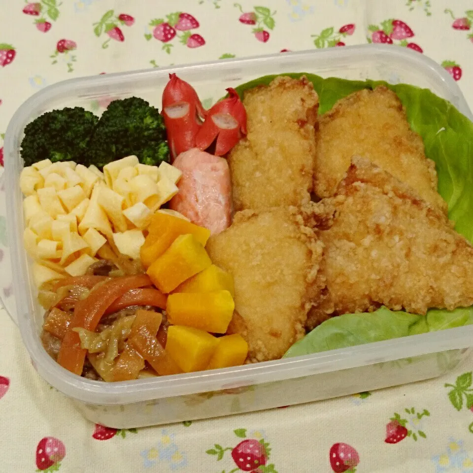 鶏しょうゆ唐揚げ のっけ弁当🎵|みちゅあしさん