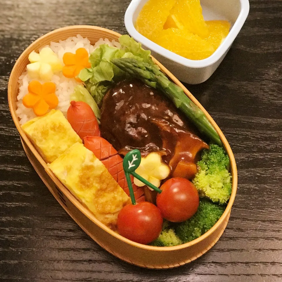 今日の息子くん弁当♡ハンバーグ弁当♡|yu-chanさん