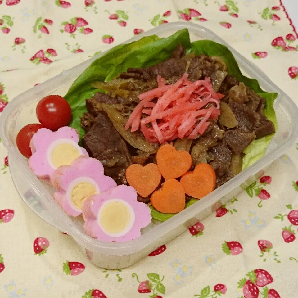 牛しぐれ煮のっけ弁当🎵|みちゅあしさん