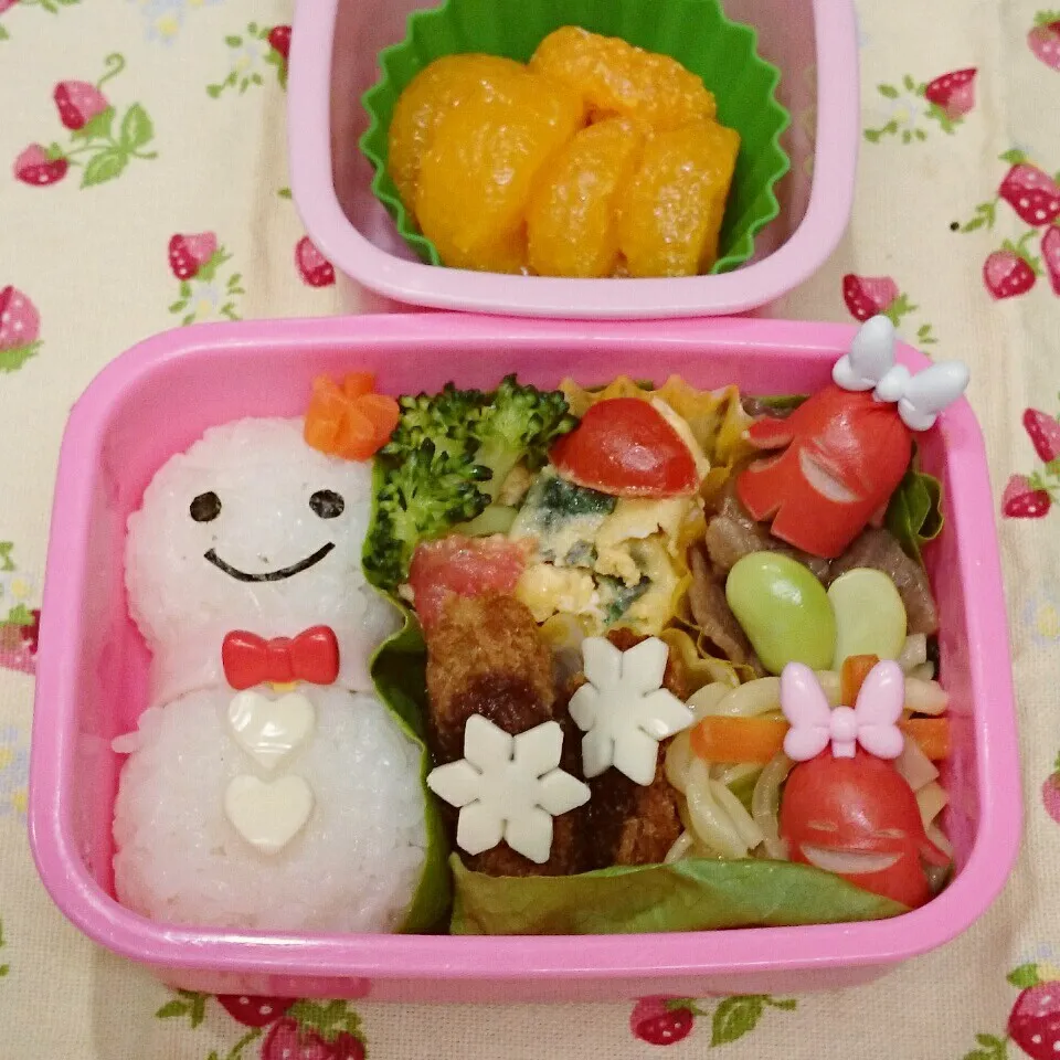 雪だるま弁当🎵|みちゅあしさん