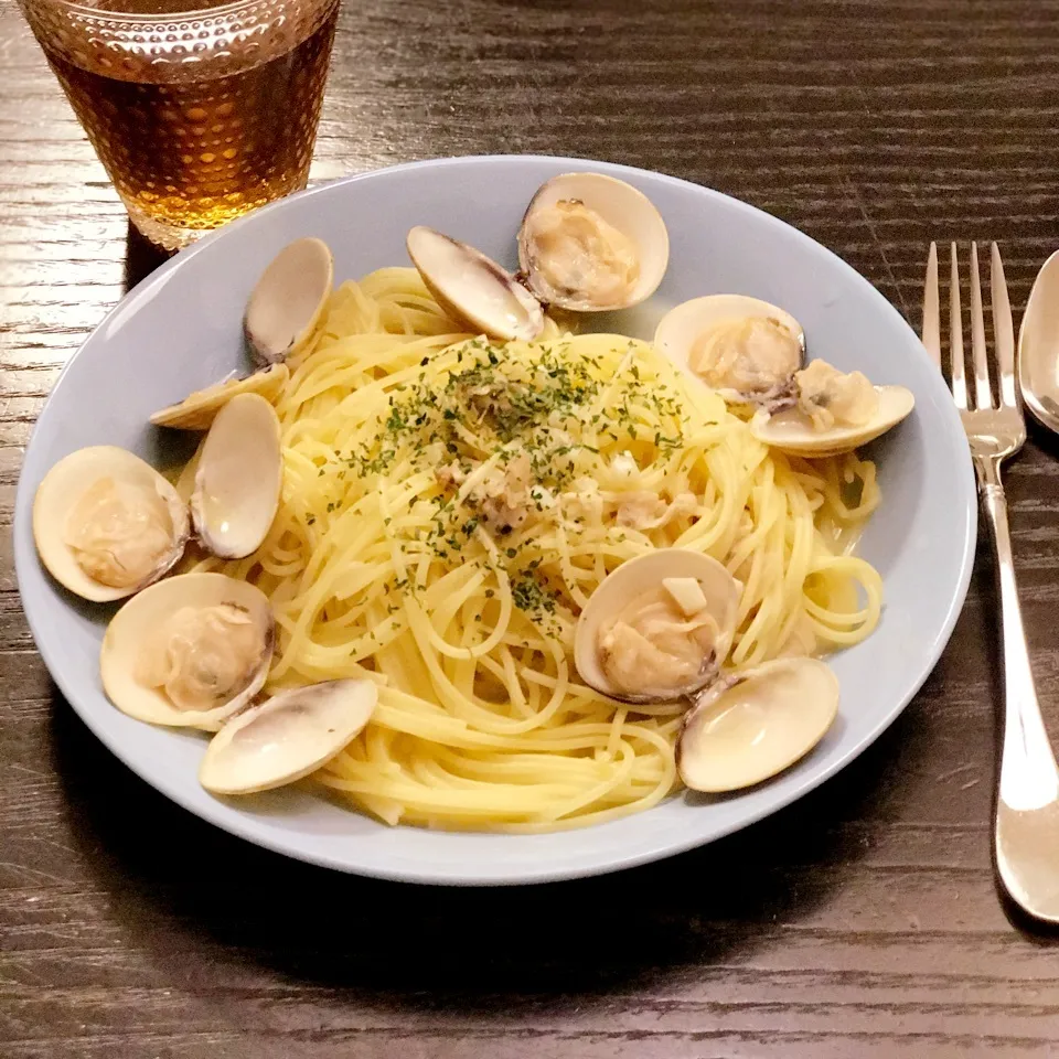 Snapdishの料理写真:潮干狩りの貝で♡ボンゴレビアンコ♡|yu-chanさん