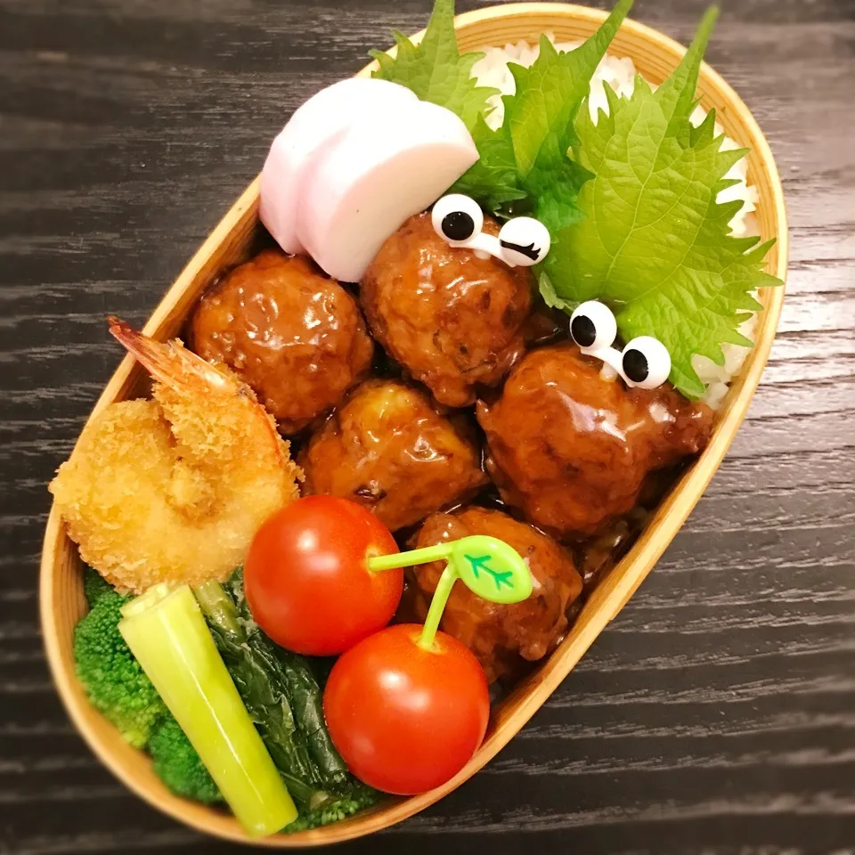 今日の息子くん弁当♡肉だんご弁当♡|yu-chanさん