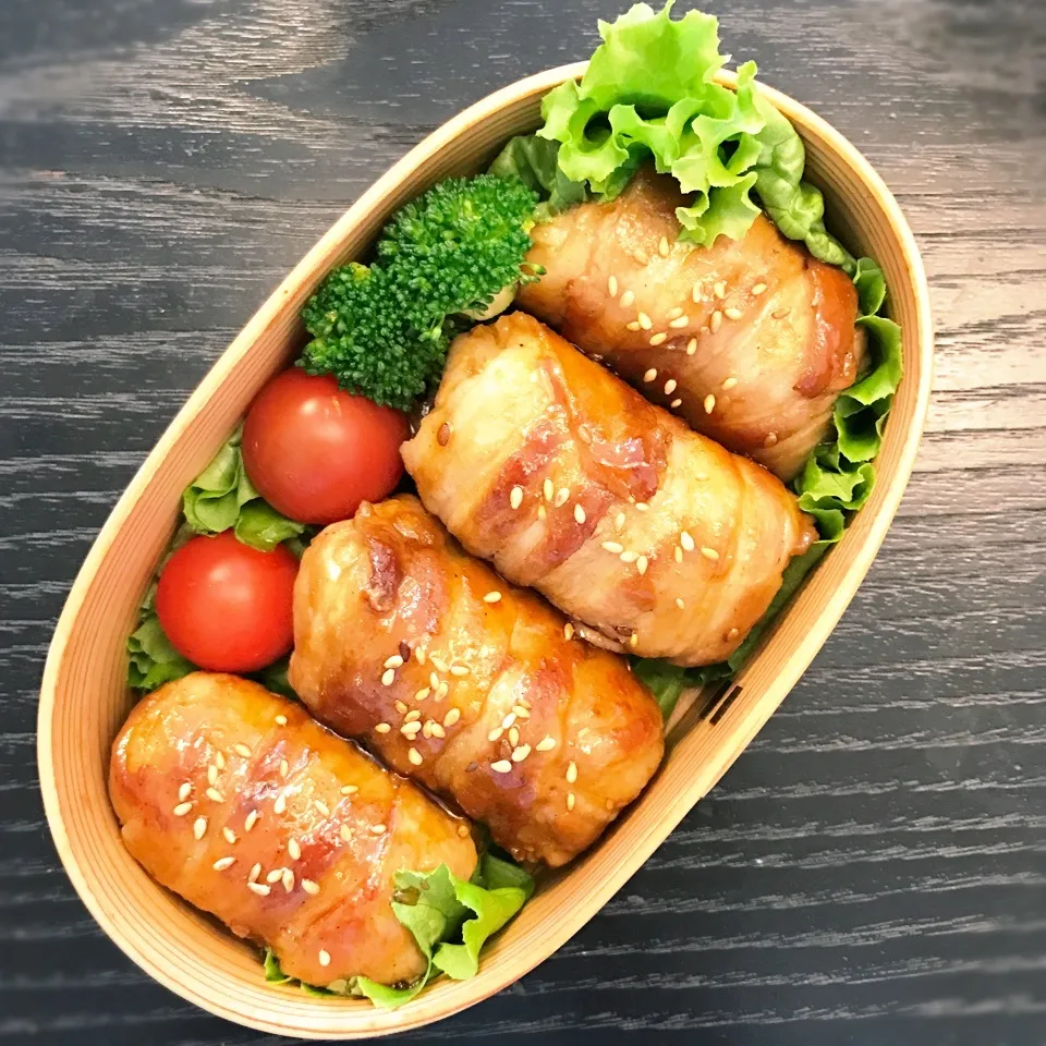 今日の息子くん弁当♡肉巻きおにぎり弁当♡|yu-chanさん