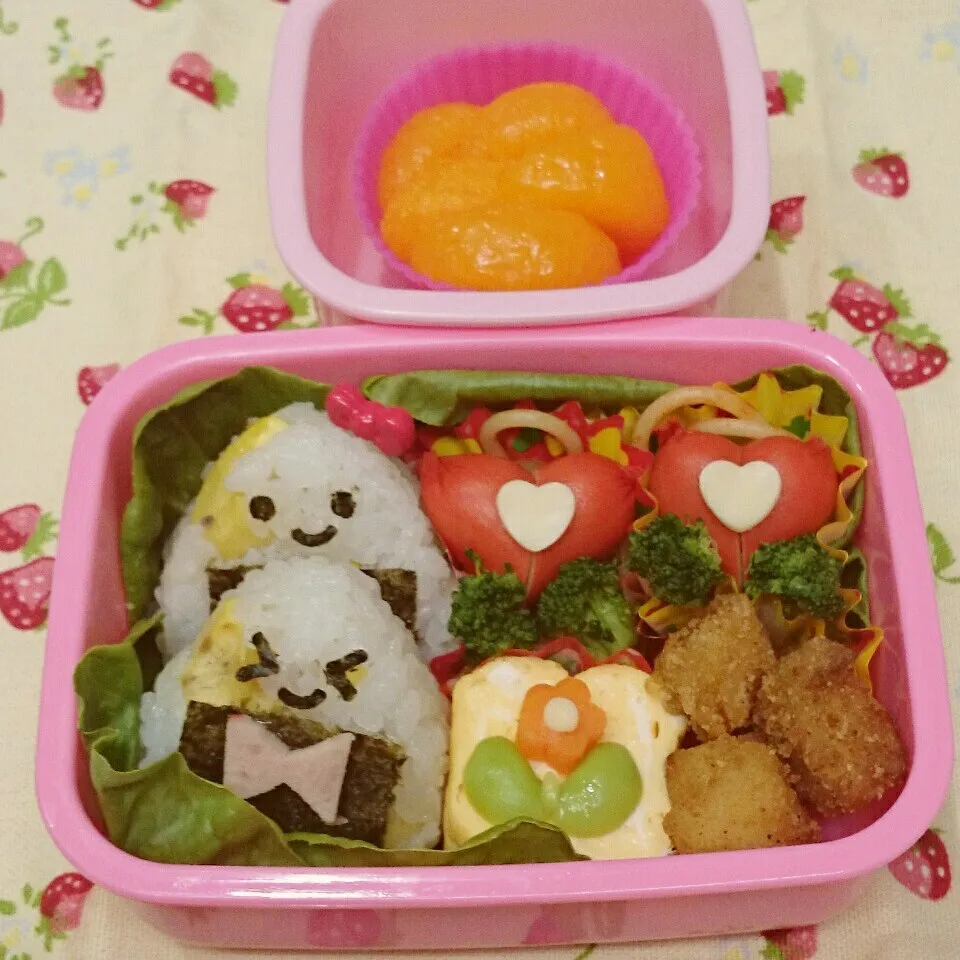 栗ご飯おにぎり弁当🎵|みちゅあしさん