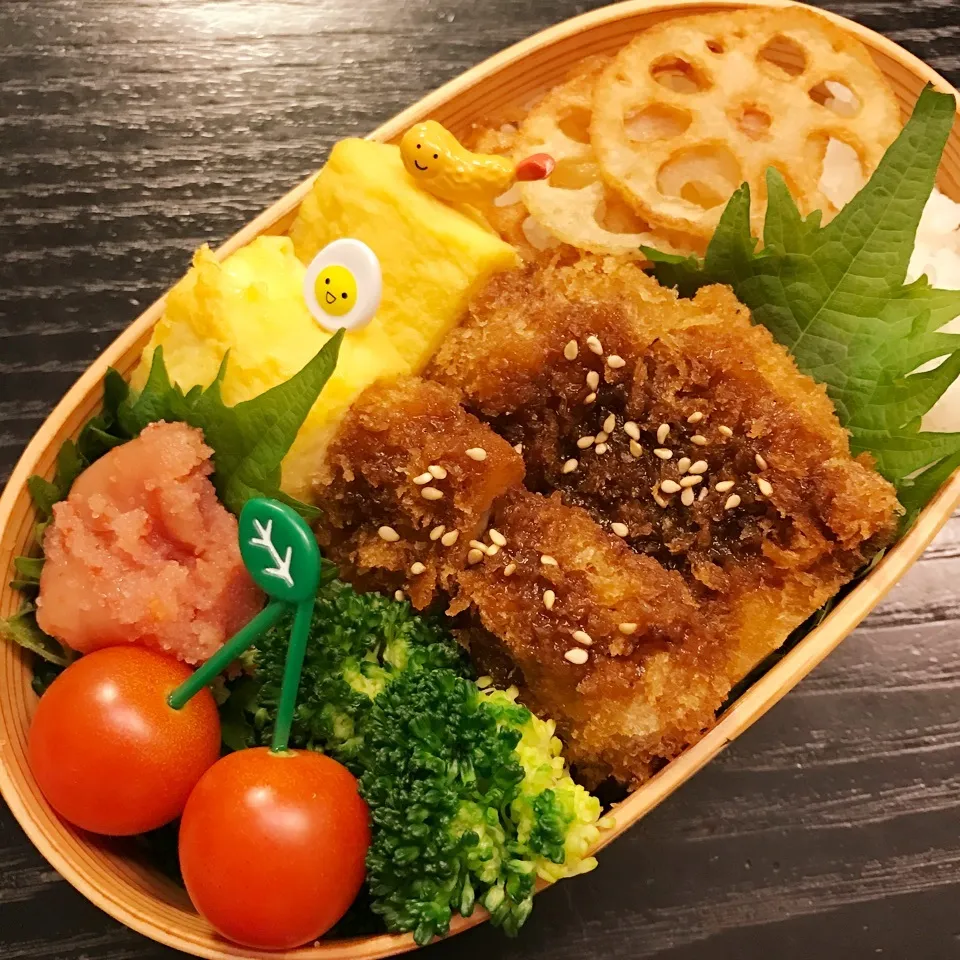 Snapdishの料理写真:今日の息子くん弁当♡とんかつ弁当♡|yu-chanさん