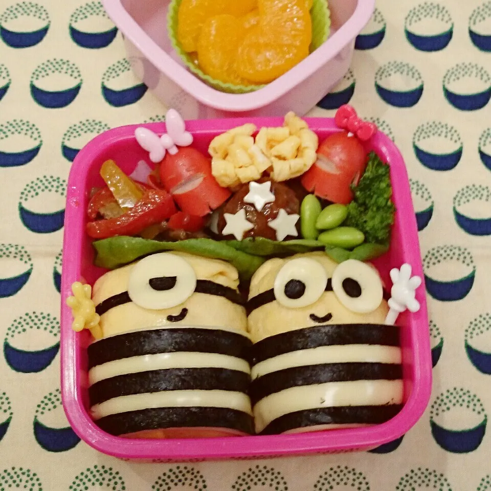 Snapdishの料理写真:ミニオン大脱走 弁当🎵|みちゅあしさん