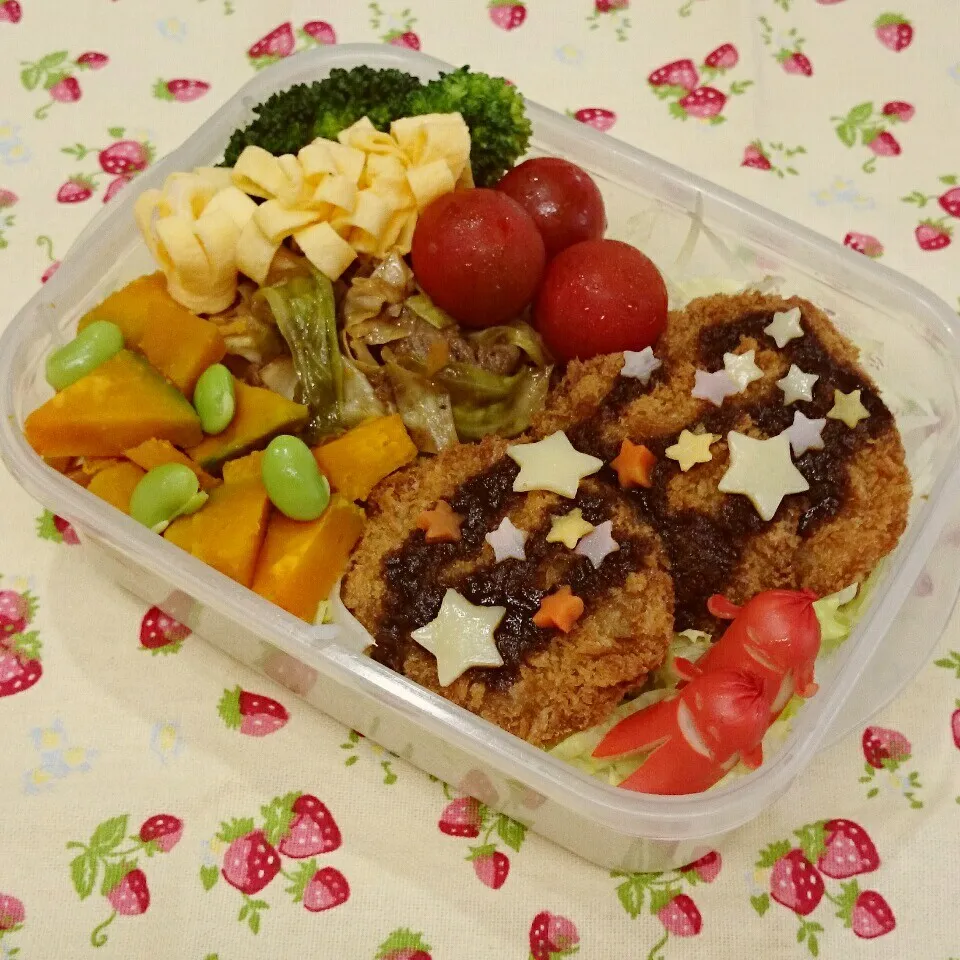 ヒレカツのっけ弁当🎵|みちゅあしさん