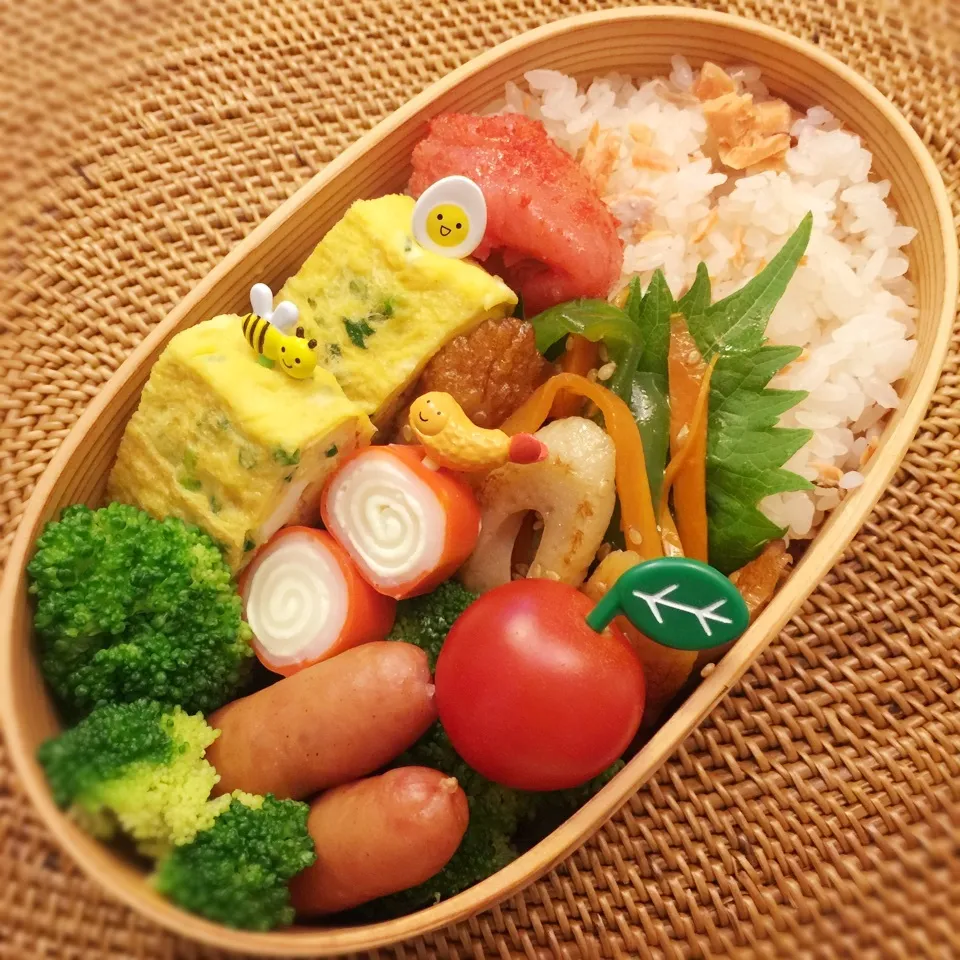 今日の息子くん弁当♡集中力UP鮭ごはん弁当♡|yu-chanさん