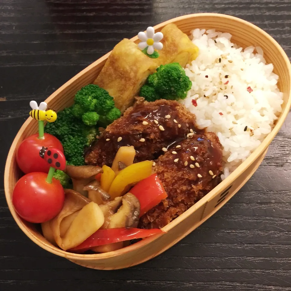 今日の息子くん弁当♡メンチカツ弁当♡|yu-chanさん