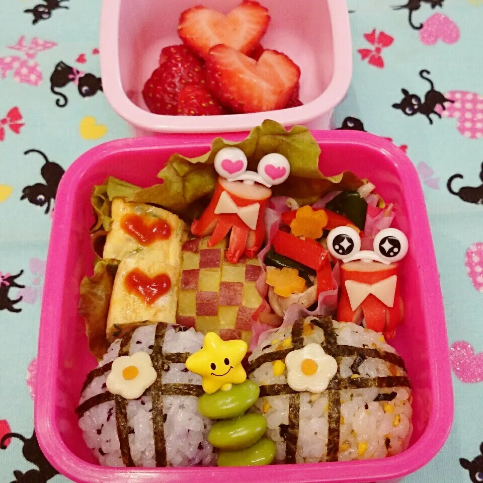 ふりかけおにぎり弁当♪|みちゅあしさん