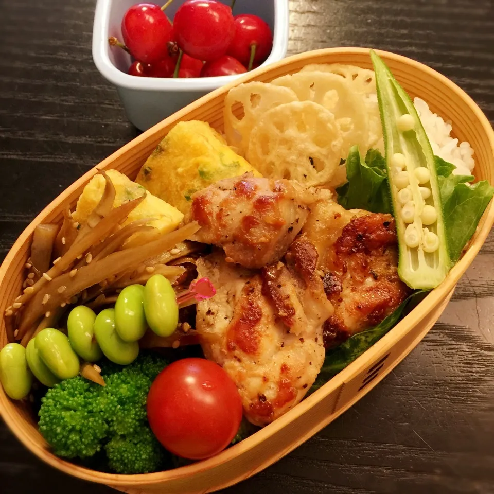 今日の息子くん弁当♡やみつきチキン♡レモンペッパー弁当♡|yu-chanさん