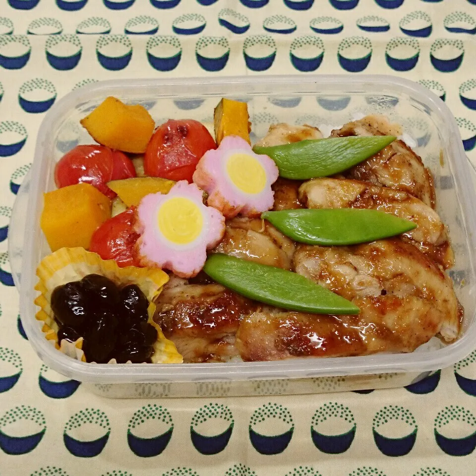 Snapdishの料理写真:バーベキューチキンのっけ弁当♪|みちゅあしさん