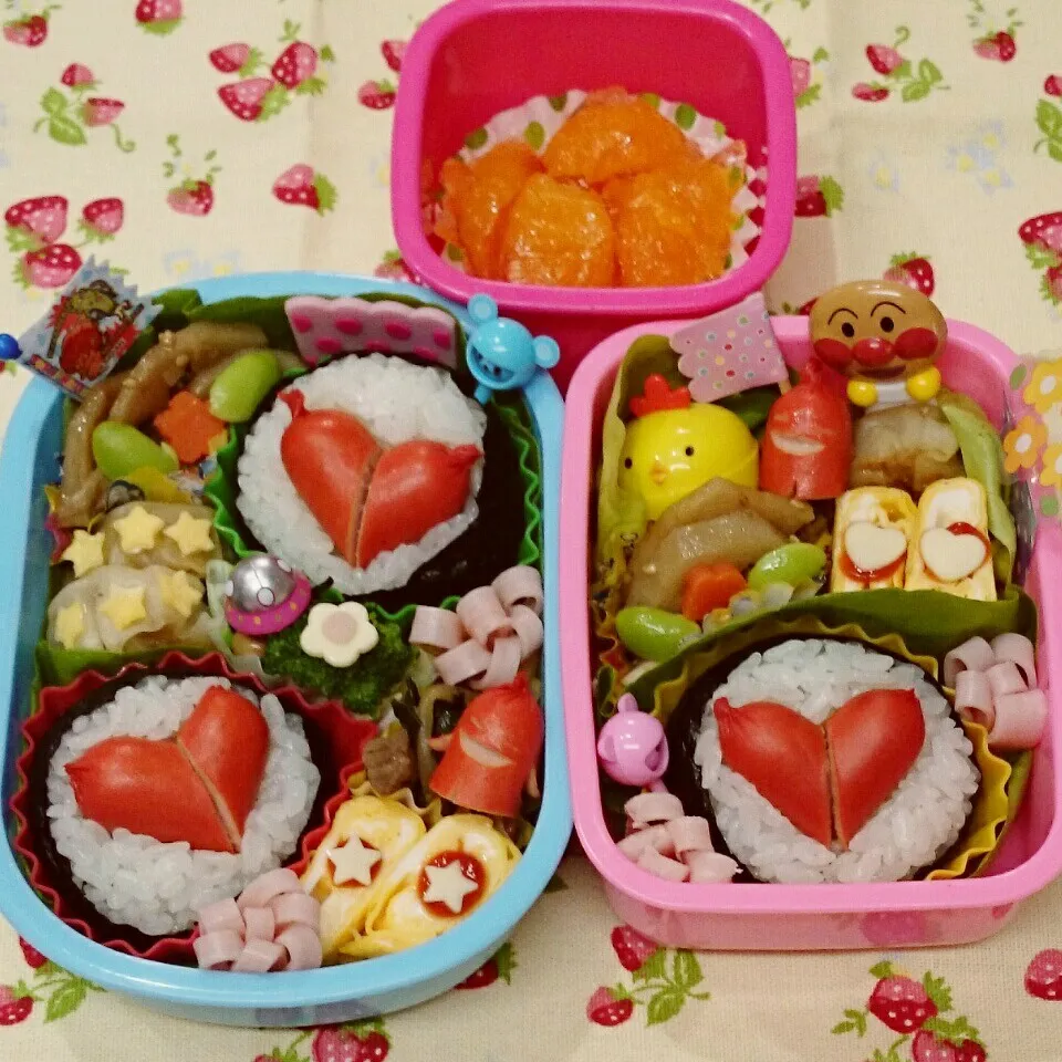 ハートおにぎり弁当♪|みちゅあしさん