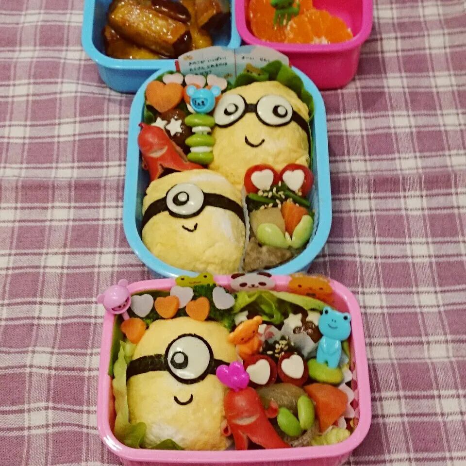 ミニオンズ風おにぎり弁当♪|みちゅあしさん