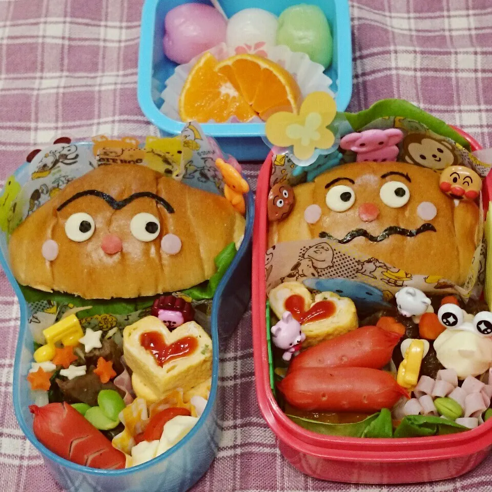 ハンバーガーキッド＆カレーパンマン弁当♪|みちゅあしさん