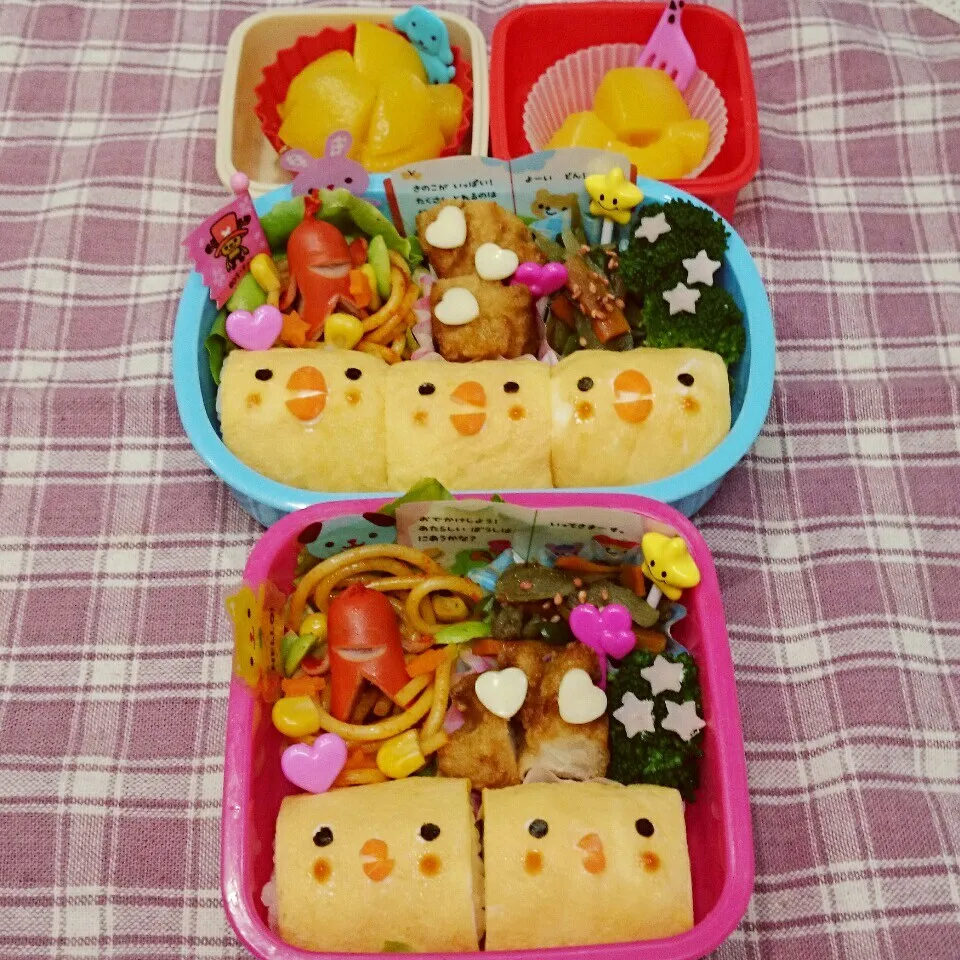 ヒヨコおにぎり弁当♪|みちゅあしさん