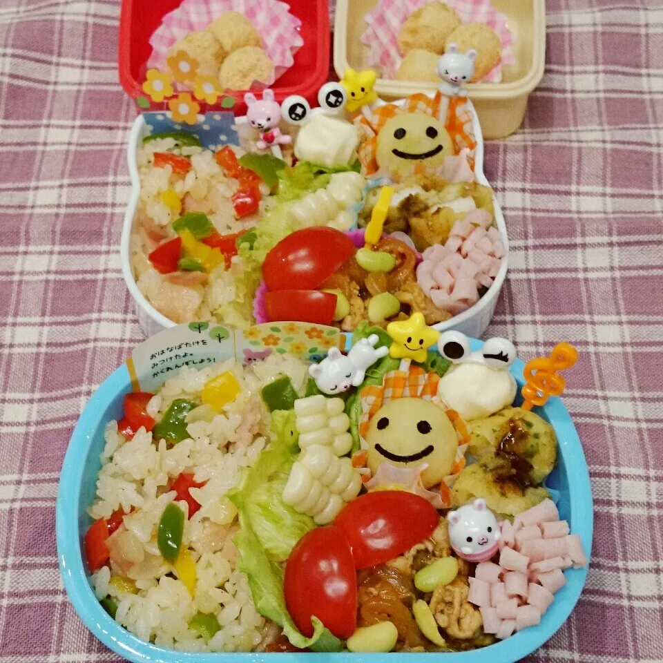 Snapdishの料理写真:炒飯弁当🎵|みちゅあしさん