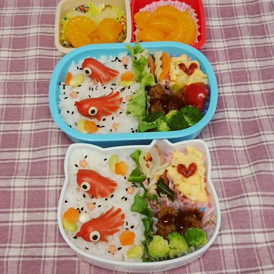 Snapdishの料理写真:金魚さん弁当♪|みちゅあしさん