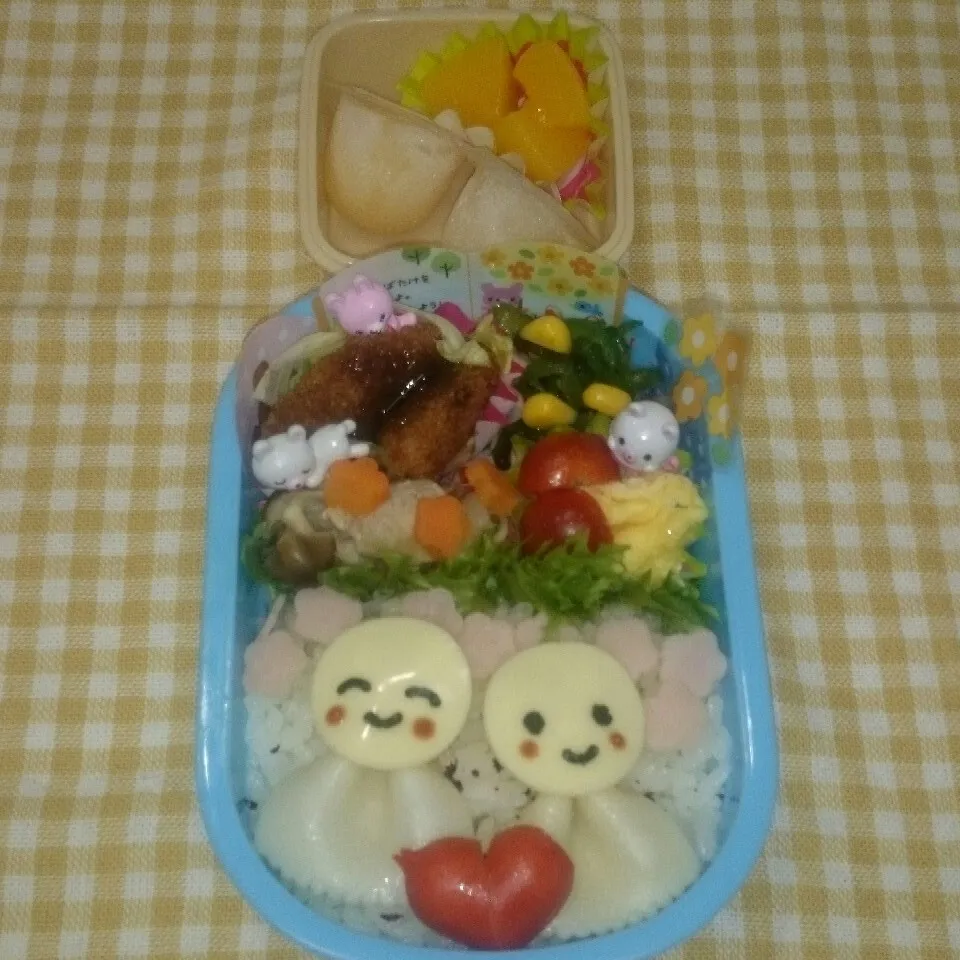 Snapdishの料理写真:てるてる坊主 弁当♪|みちゅあしさん