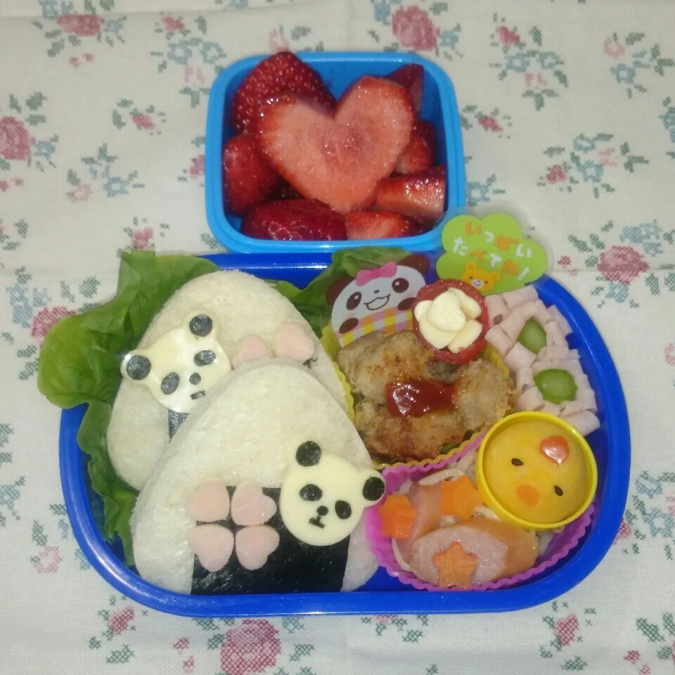 おにぎりパン弁当♪|みちゅあしさん