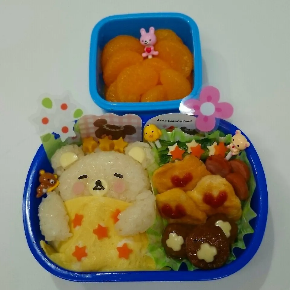 おやすみクマちゃん弁当♪|みちゅあしさん