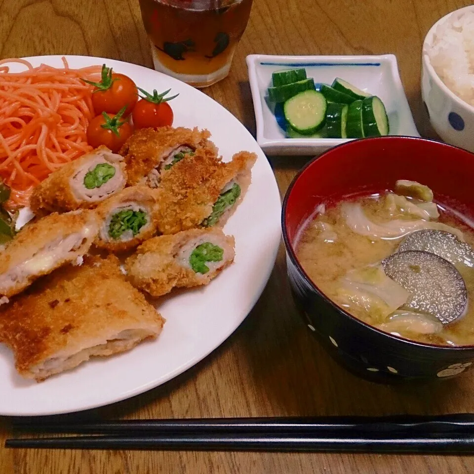 庭で取れた野菜で晩ごはん…。|NICOさん