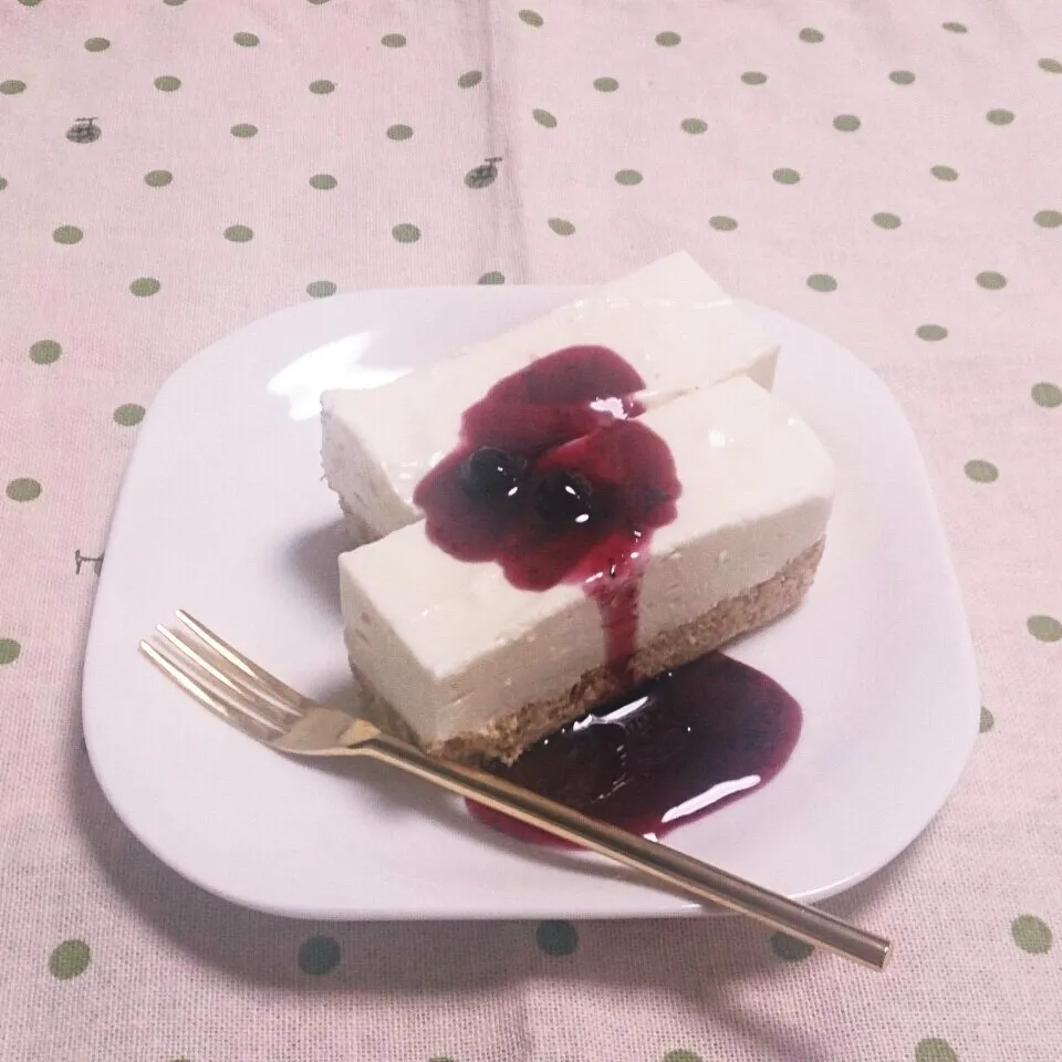 Snapdishの料理写真:チーズを使ってない、レアチーズケーキ。|NICOさん