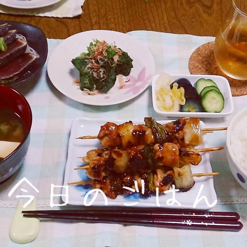 Snapdishの料理写真:焼き鳥定食…(^.^)|NICOさん