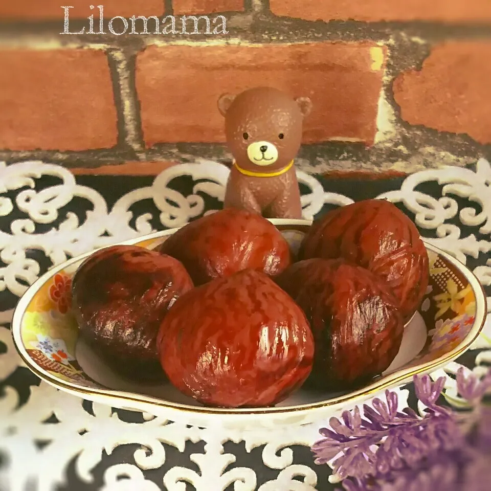 初めての栗仕事❣❣栗🌰の渋皮煮(๑ơ ₃-)♡|Lilomamaさん