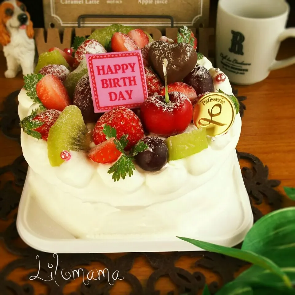 ミニ💕Birthday🎉cake.*✿でお祝い💐|Lilomamaさん