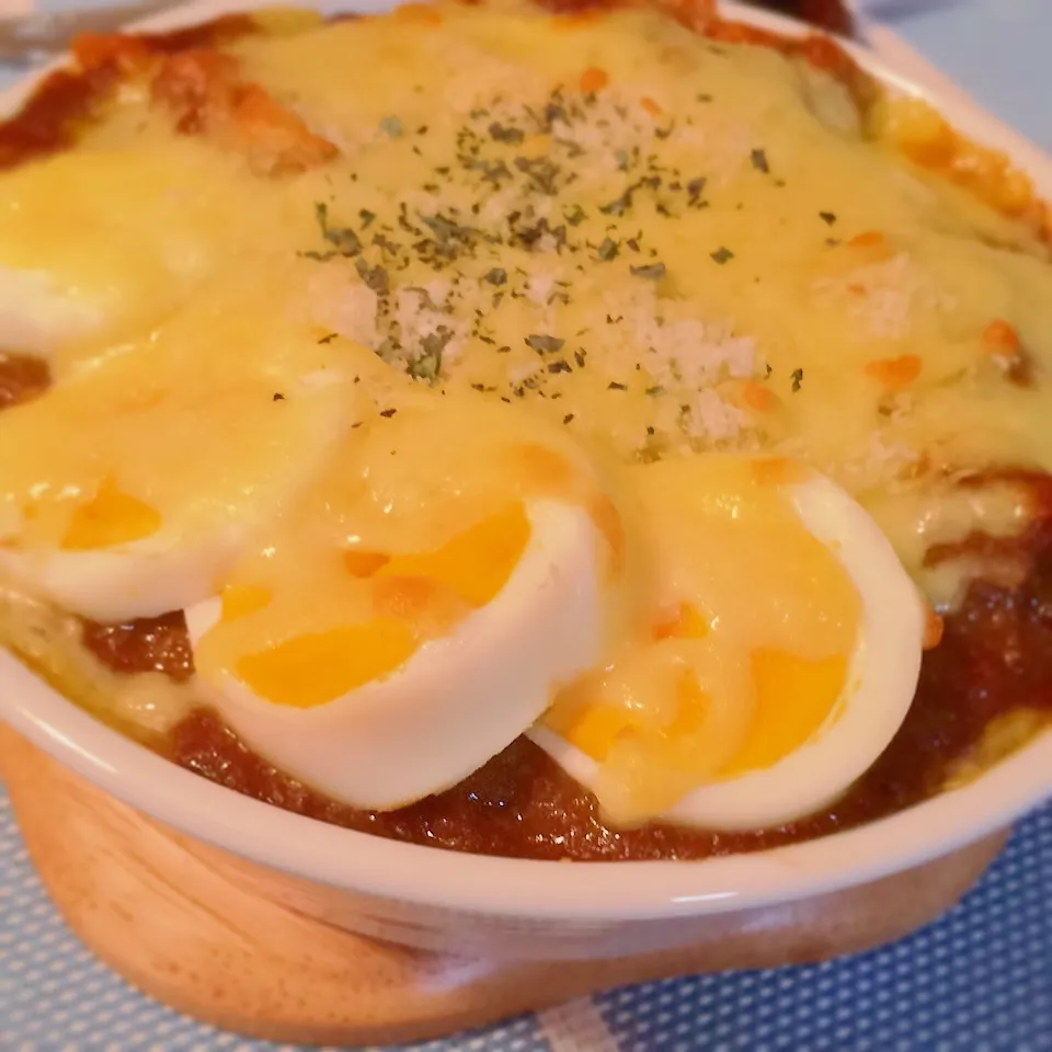 Snapdishの料理写真:焼きカレー꒰⑅ˊ͈ ˙̫ ˋ͈⑅꒱|みーしゃさん