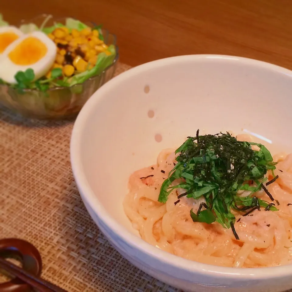 5分でできる明太うどん◡̈⋆|みーしゃさん