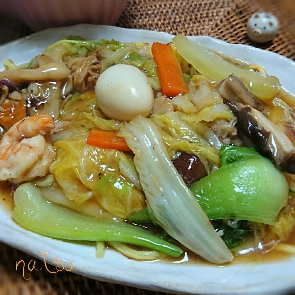 カリカリ中華麺の八宝菜|なつさん