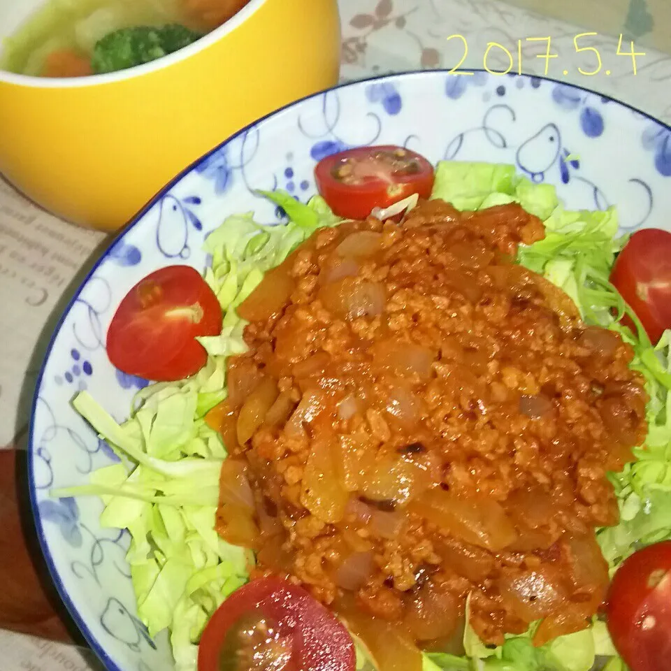 【ゆるベジ】ベジミートタコライスと野菜のスープ|yuragizmさん