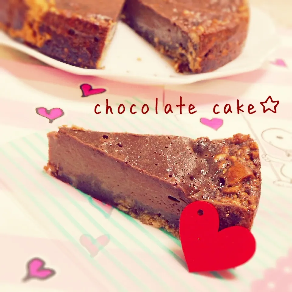 Snapdishの料理写真:バレンタインPart.2♡チョコプリンタルト♡|Lieさん