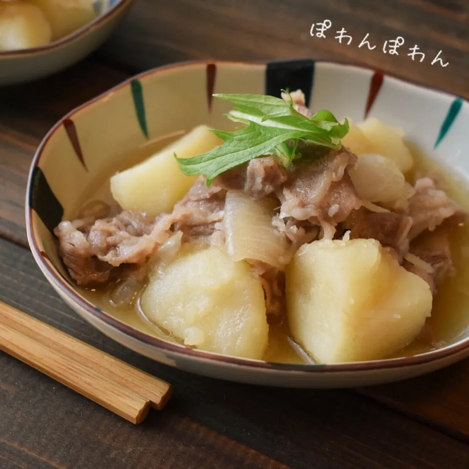 小笠原の島じゃがで肉じゃが🍀|ぽわんぽわんさん