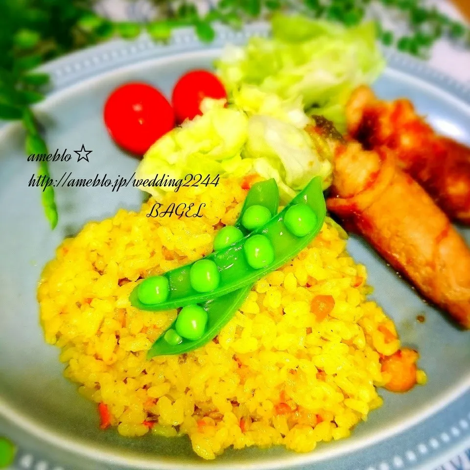 炊飯器で簡単✨カレーピラフ💕|BAGELさん