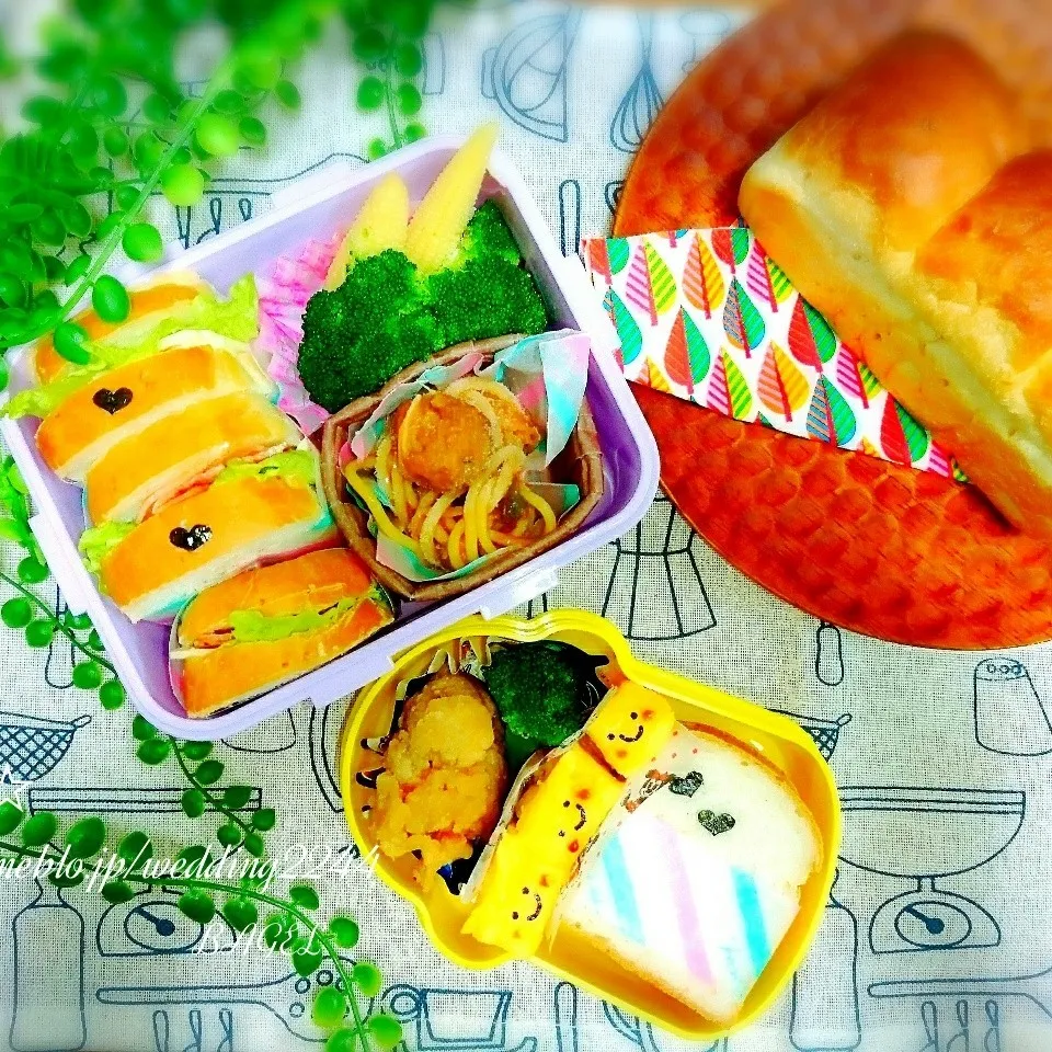 100均の小さなパウンド型使用🍞小さなサンドでお弁当❣️|BAGELさん