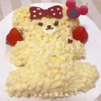 Snapdishの料理写真:ユニベア風ふわふわケーキ♪|okomeさん